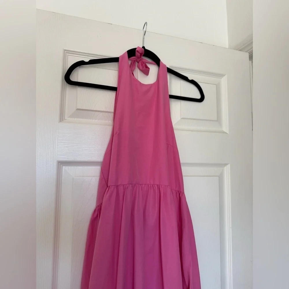 New Zara Elegant Pink Sleeveless Dress - Picture 3 of 10